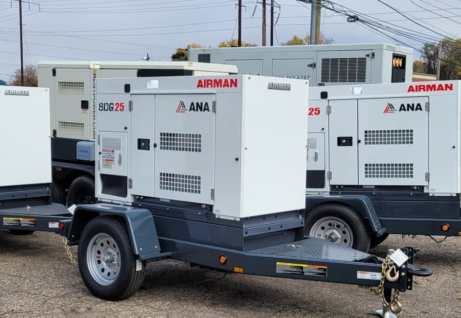 Used 20 kW Airman SDG25S-8E1 Portable Diesel Generator – EPA Tier 4 Final - Woodstock Power