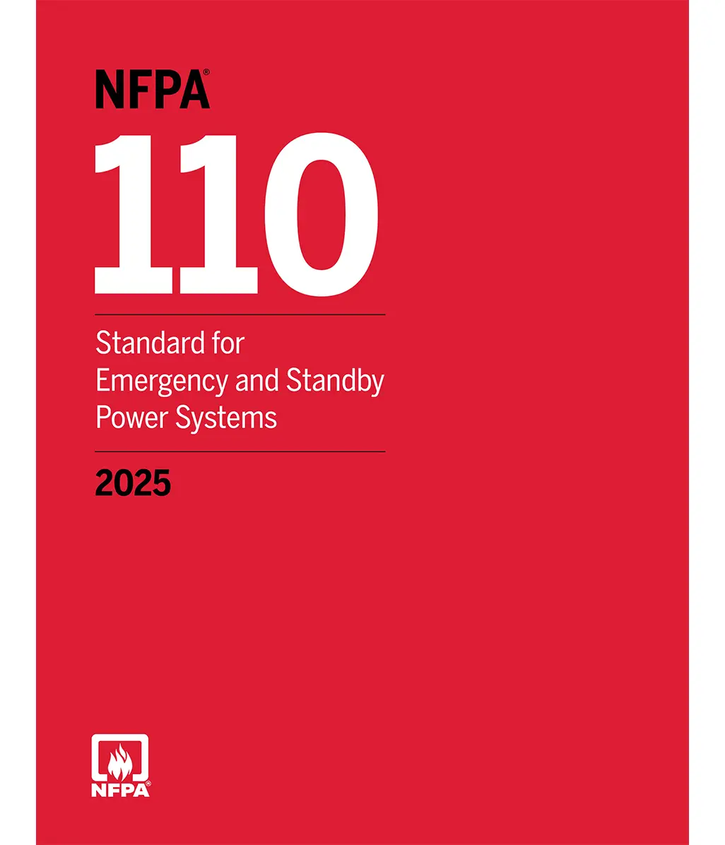 NFPA 110 Standard for Emergency and Standby Power Systems 2025 edition cover