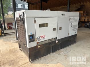 2018 Wacker Neuson G70 58 kW Skid-Mounted Generator Set