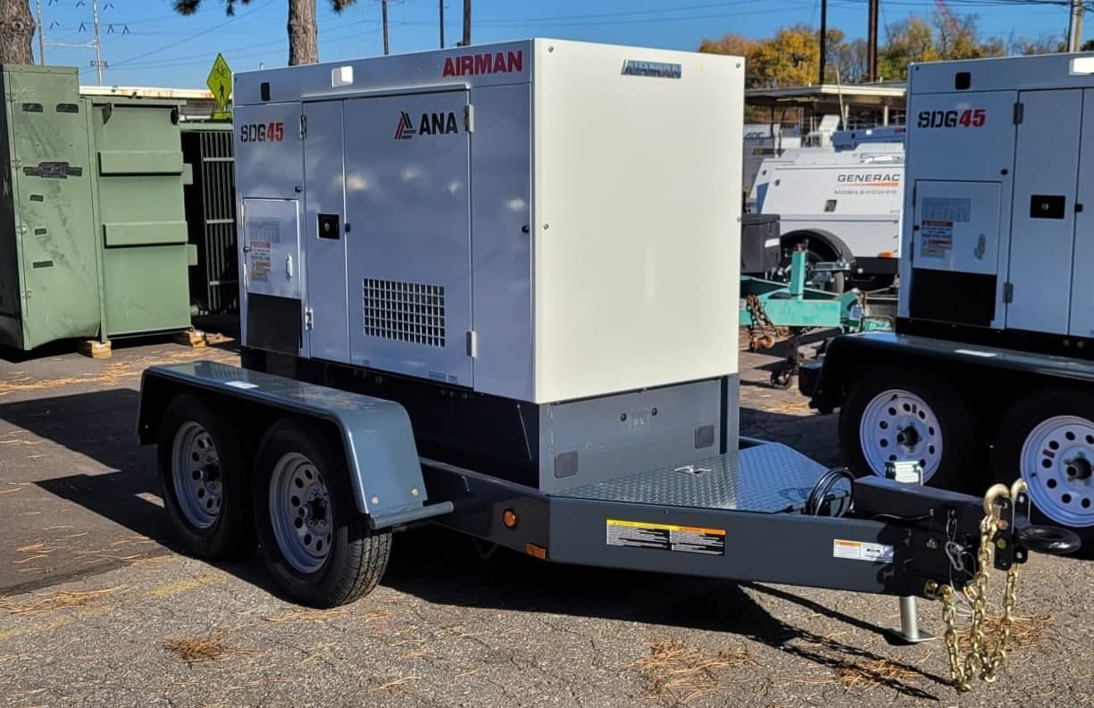 Used 36 kW Airman SDG45S-8E2 Portable Diesel Generator – EPA Tier 4 Final - Woodstock Power inventory photo