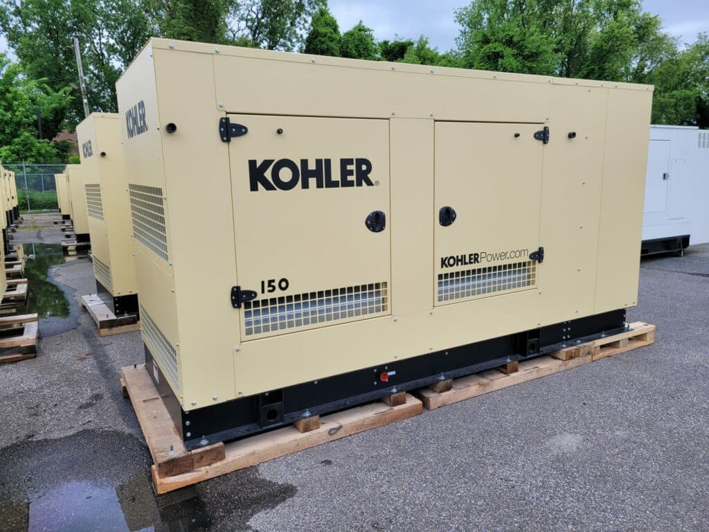 New 150 kW Kohler-Rehlko KG150 Natural Gas Generator - Steel sound enclosure - EPA Certified - Woodstock Power inventory photo