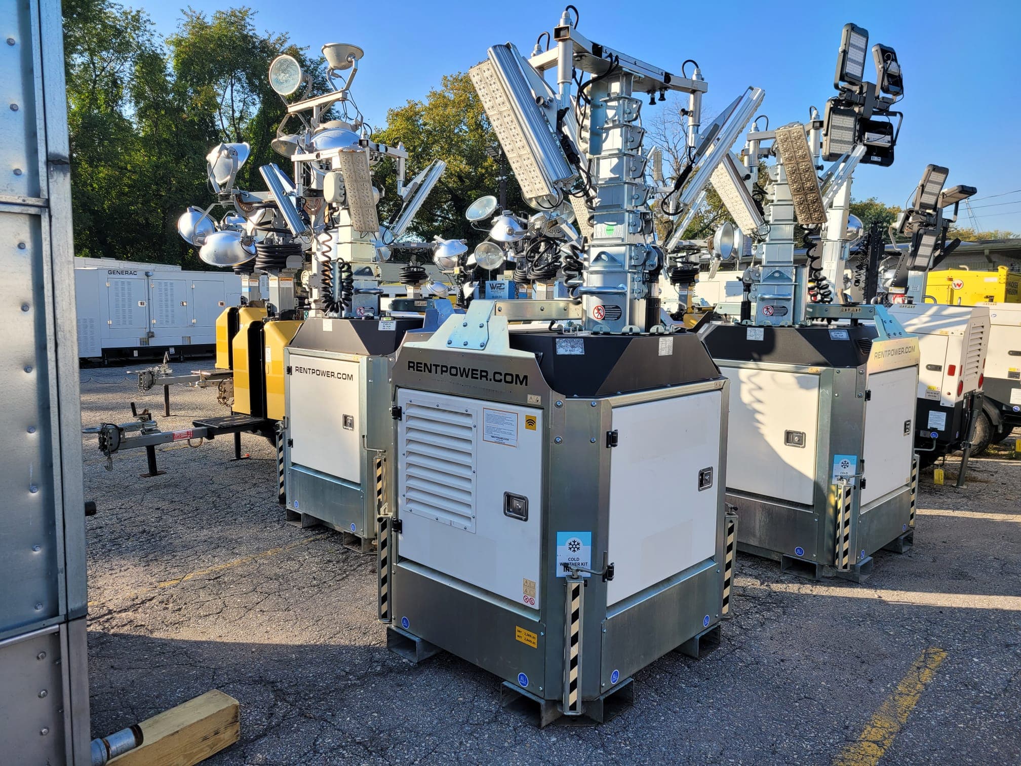 Used 2.9 kW Generac CUBE+ Portable Diesel Generator Light Tower - EPA Tier 4 Final