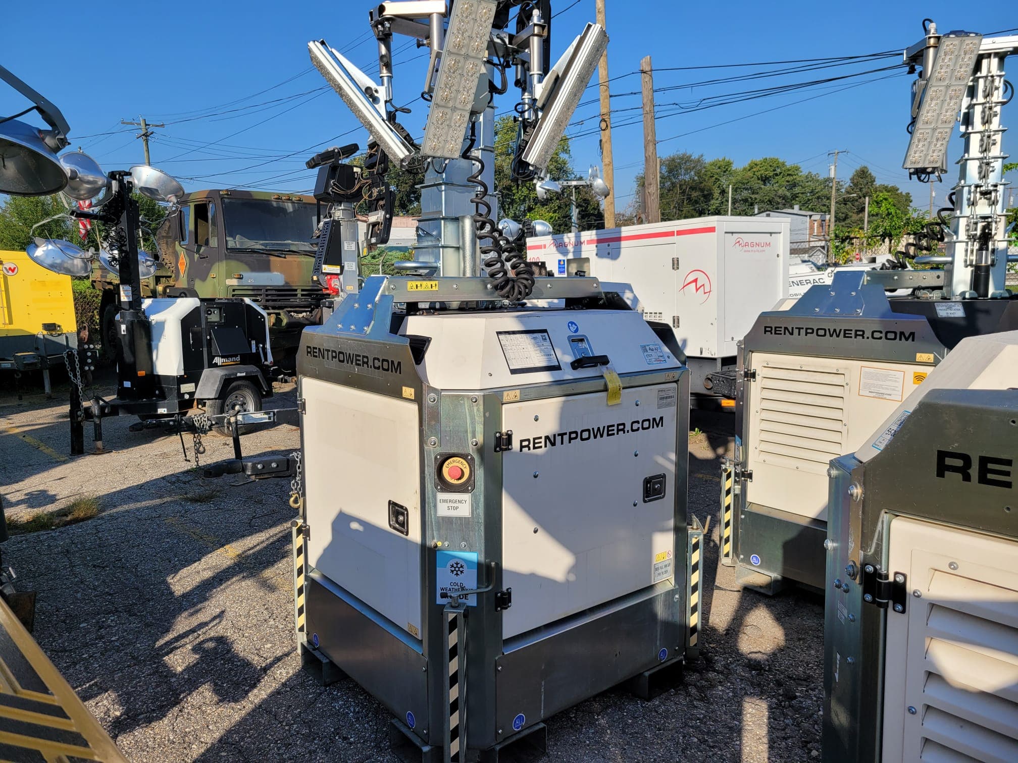 Used 2.9 kW Generac CUBE+ Portable Diesel Generator Light Tower - EPA Tier 4 Final