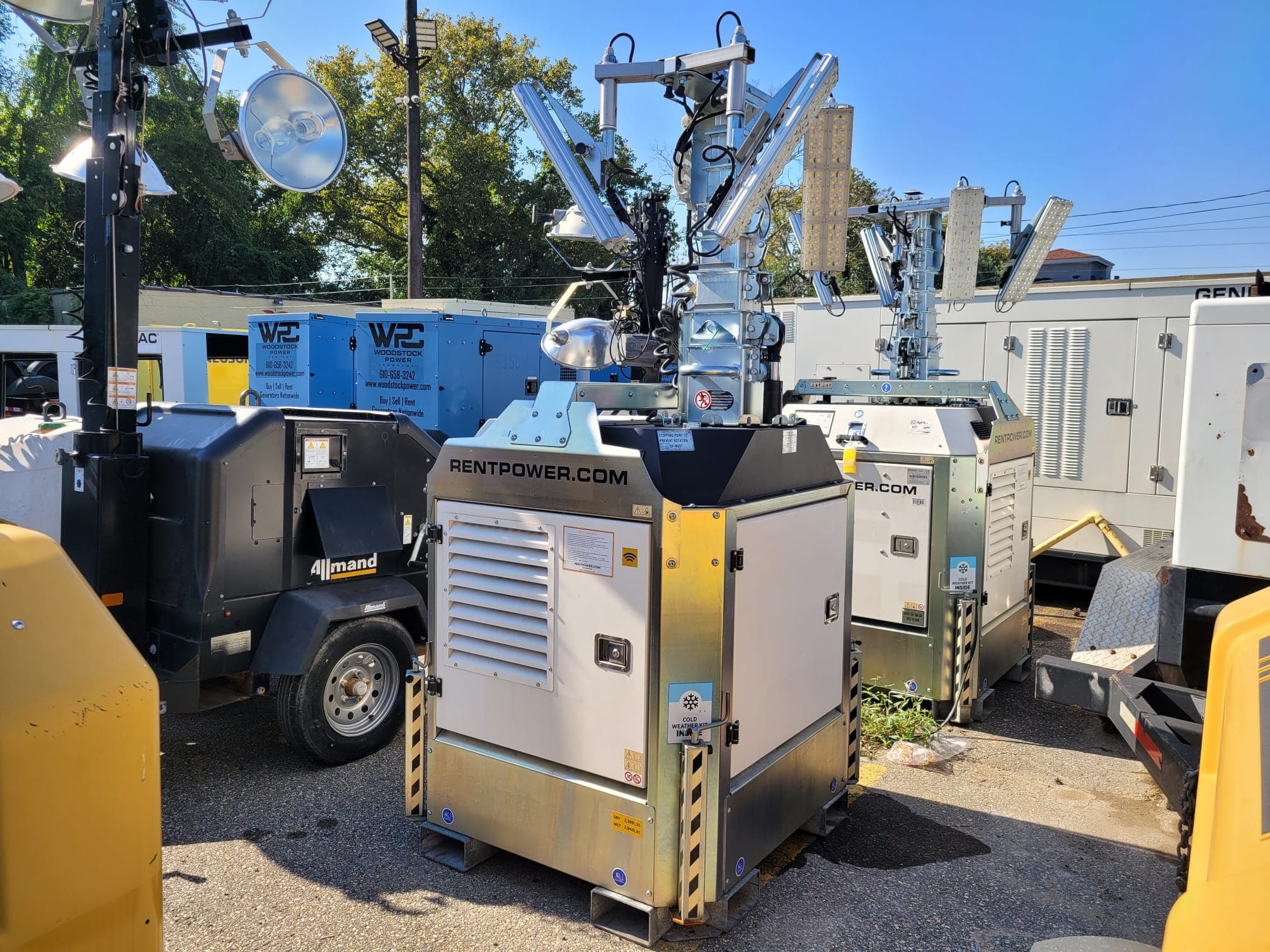 Used 2.9 kW Generac CUBE+ Portable Diesel Generator Light Tower - EPA Tier 4 Final
