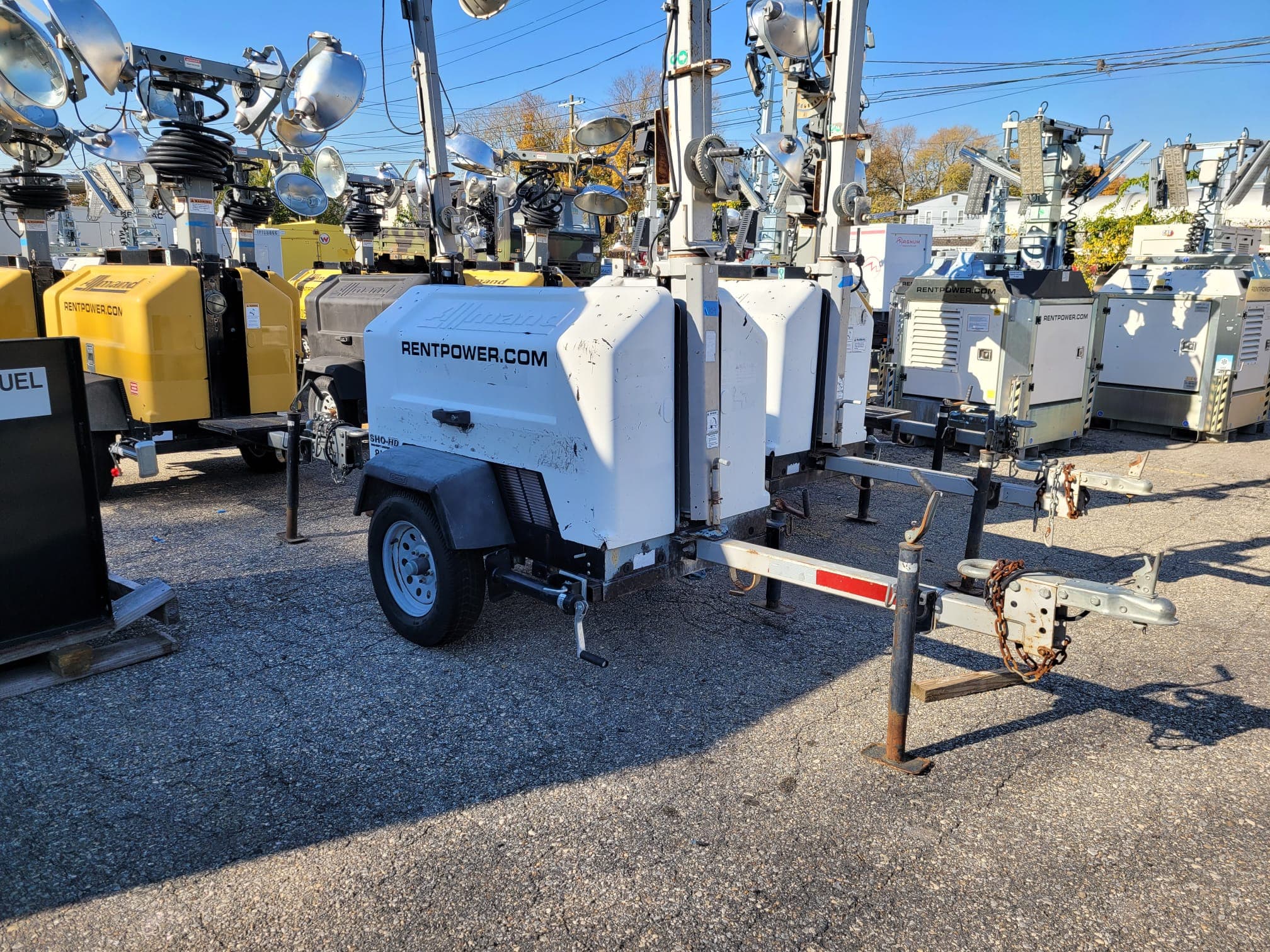 Used 8 kW Allmand Nite-Lite Pro II Portable Generator Light Tower - EPA Tier 4 Final